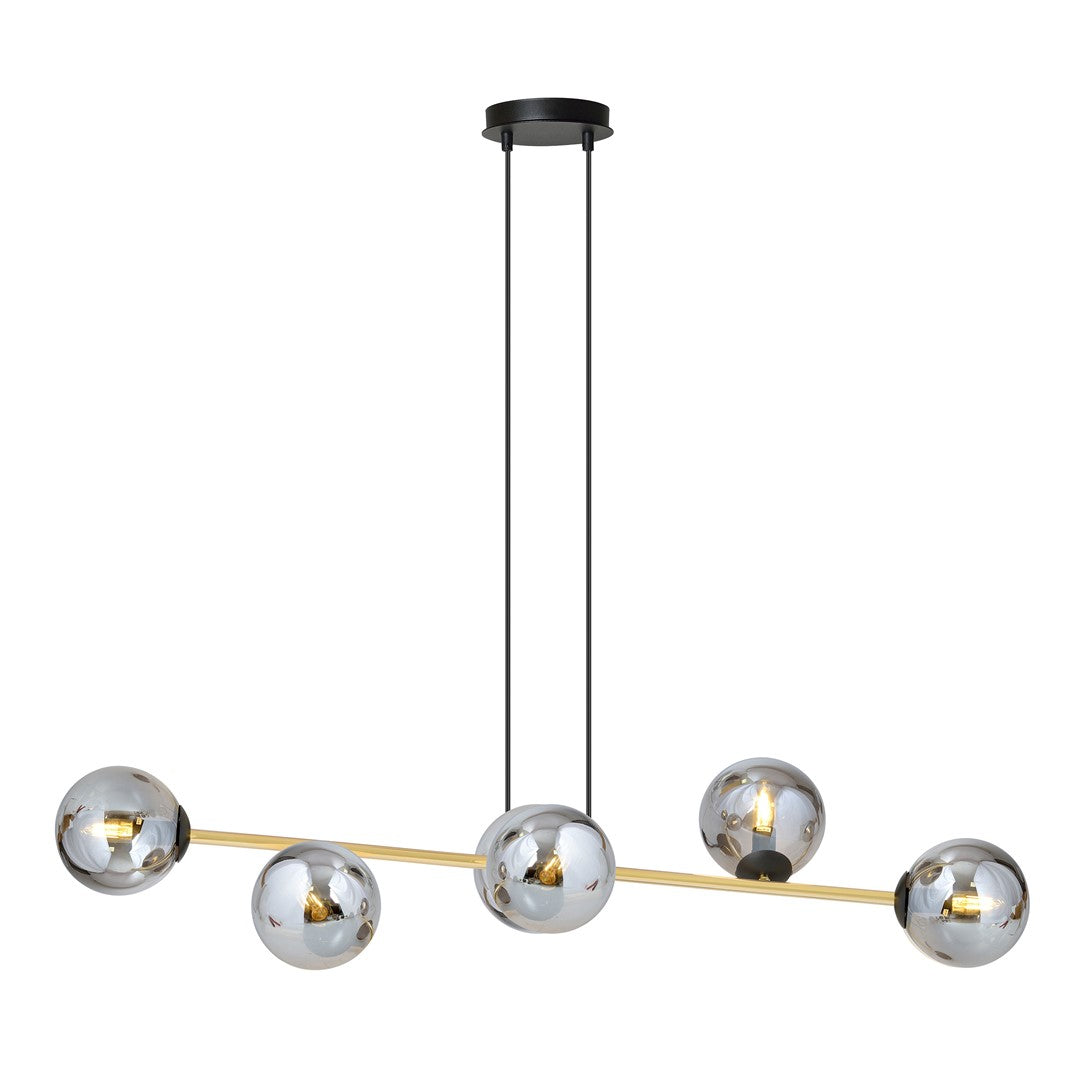 Loftlampe GRAVITY 6 - Sort / Guld / Grafit - Nordic Unique