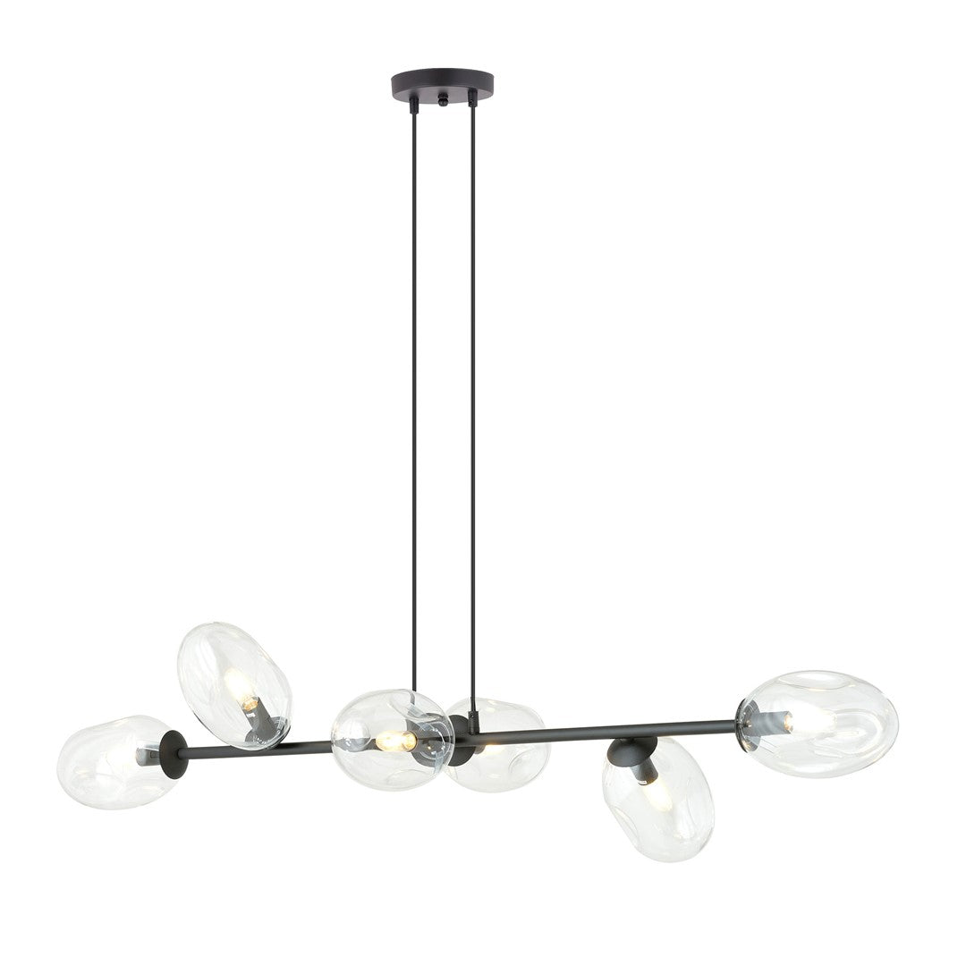 Loftlampe PANDORA 6 Gennemsigtig - Sort - Nordic Unique