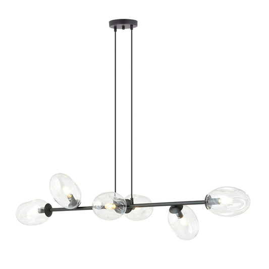 Loftlampe PANDORA 6 Gennemsigtig - Sort - Nordic Unique