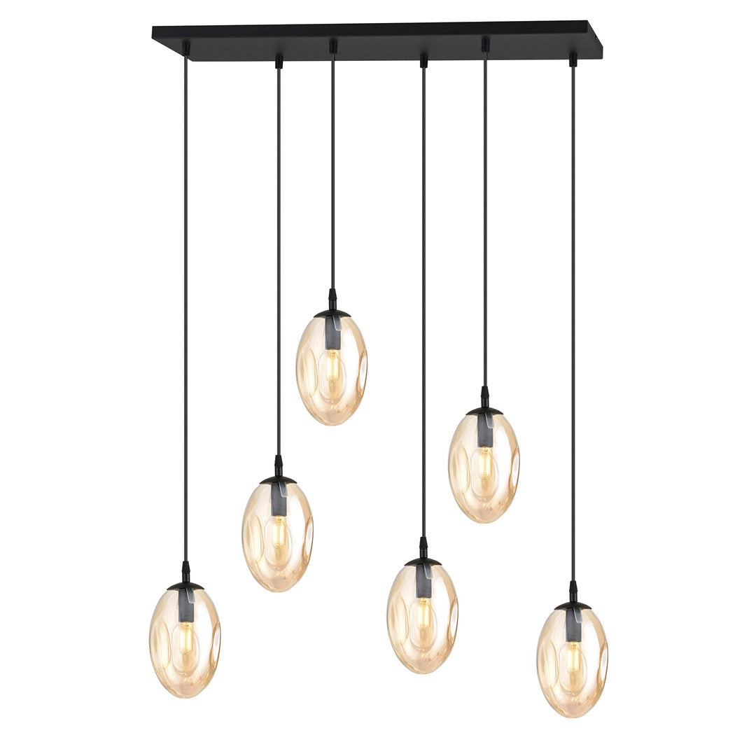 Loftlampe ASTRAL 6 - Sort / Rav - Nordic Unique