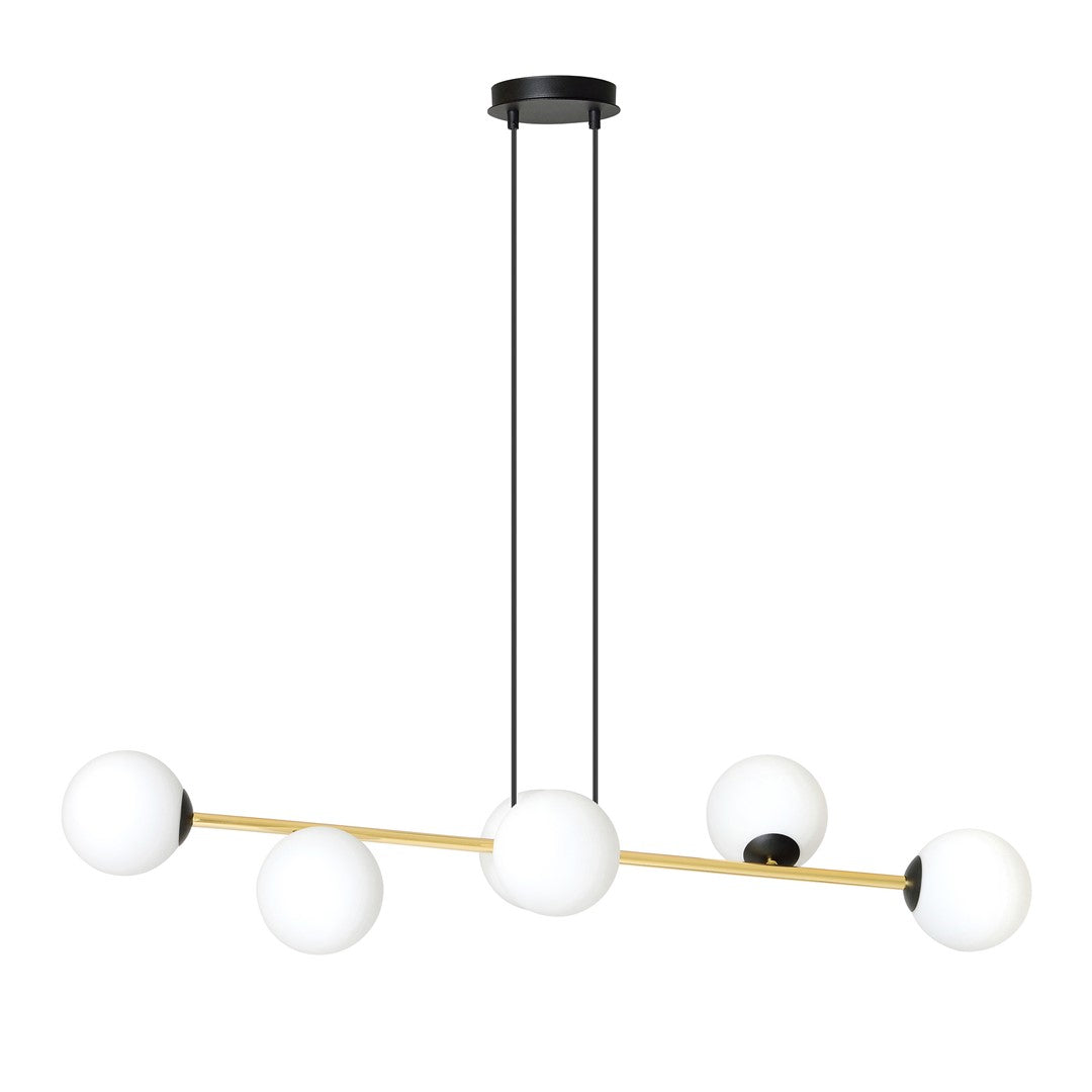 Loftlampe GRAVITY 6 - Sort / Hvid / Guld - Nordic Unique