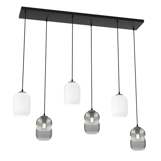 Loftlampe VERDI 6 - Sort / Grafit / Hvid - Nordic Unique