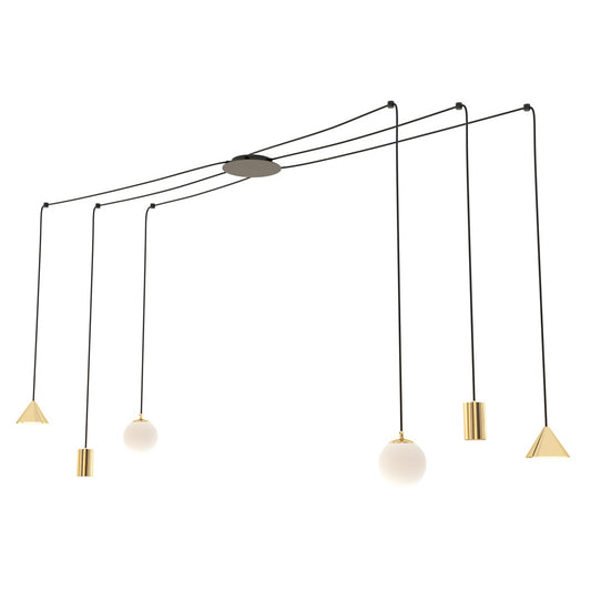 Loftlampe FUJI 6 - Guld - Nordic Unique