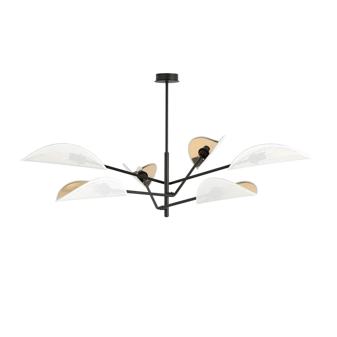 Loftlampe VENE 6 - Sort / Hvid / Guld - Nordic Unique