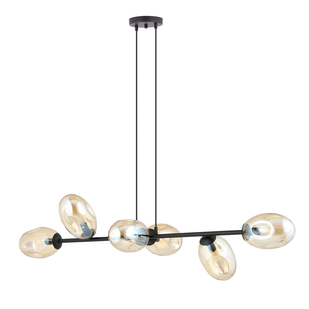 Loftlampe PANDORA 6 - Sort / Rav - Nordic Unique