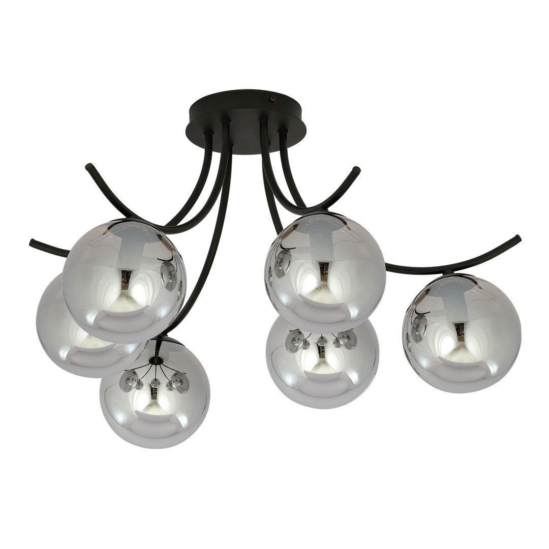 Loftlampe BOSTON 6 - Sort / Grafit - Nordic Unique