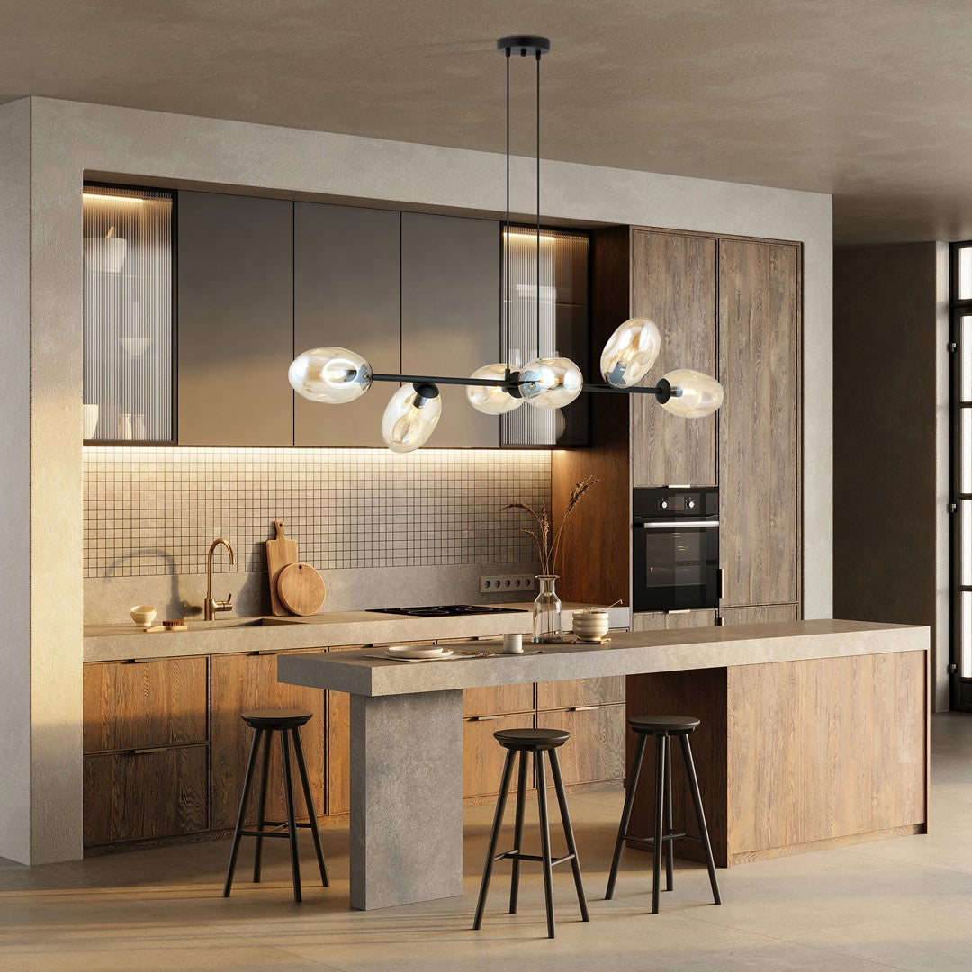 Loftlampe PANDORA 6 - Sort / Rav - Nordic Unique