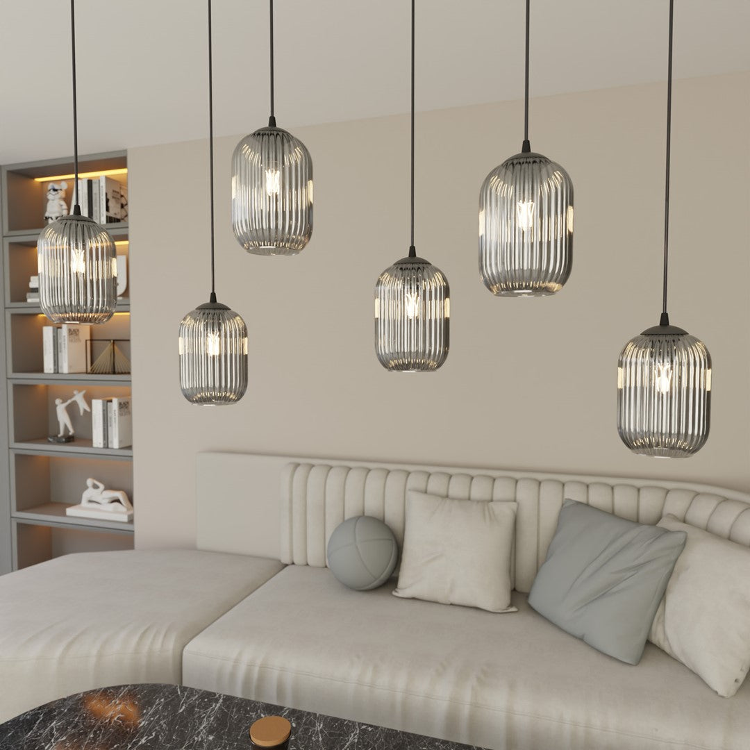 Loftlampe VERDI 6 - Sort / Grafit - Nordic Unique