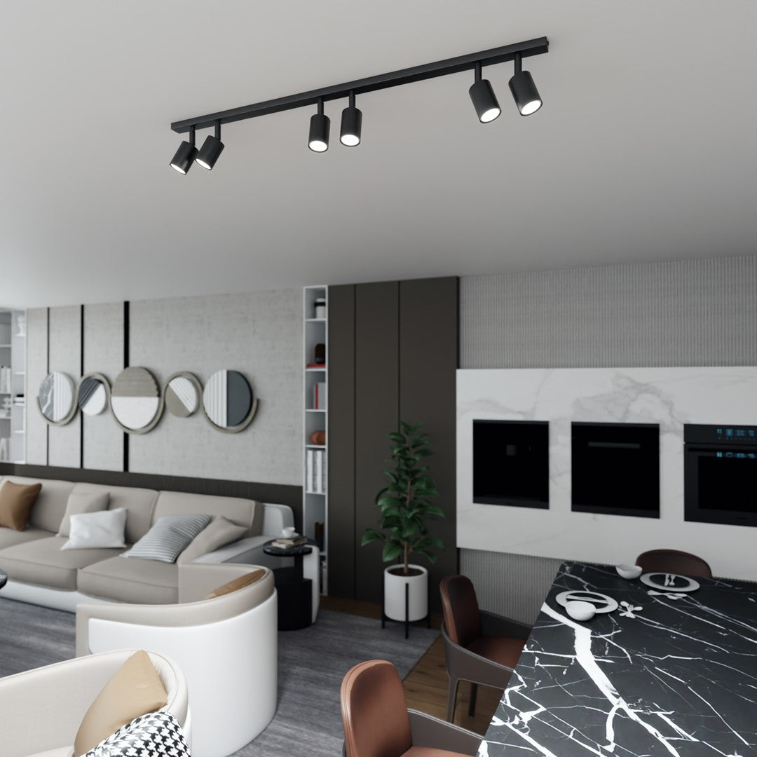 Loftlampe FLASH 6 - Sort - Nordic Unique