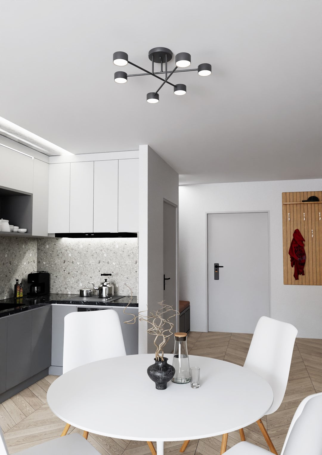 Loftlampe HALO 6 - Sort - Nordic Unique