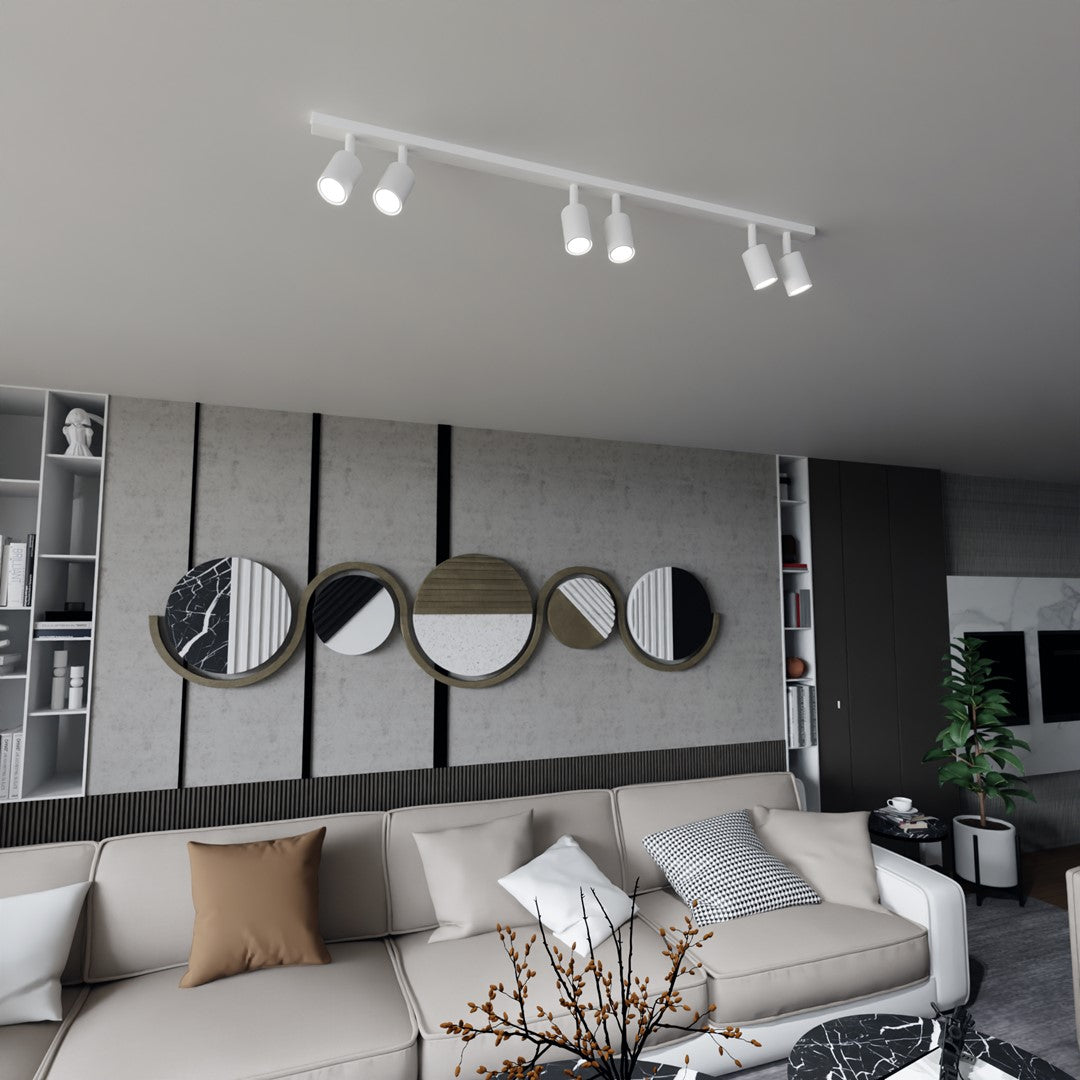 Loftlampe FLASH 6 - Hvid - Nordic Unique