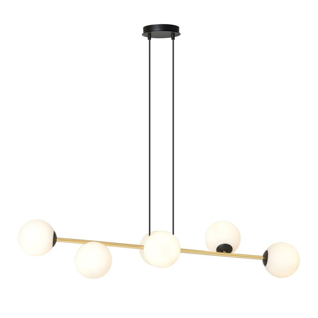 Loftlampe GRAVITY 6 - Sort / Hvid / Guld - Nordic Unique