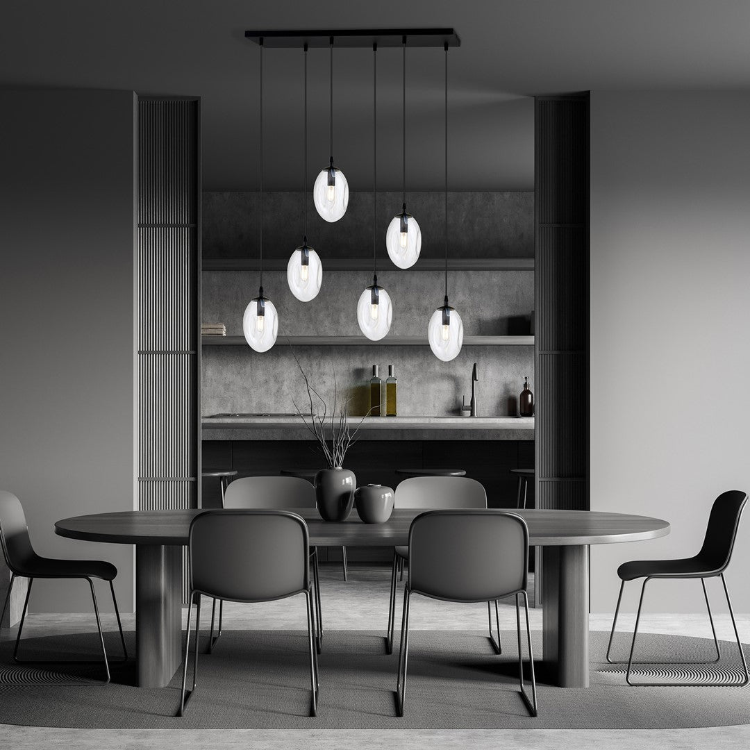 Loftlampe ASTRAL 6 Gennemsigtig - Sort - Nordic Unique