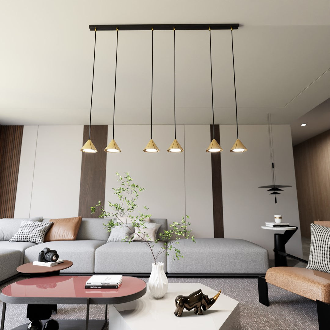 Loftlampe ELIT 6 - Sort / Guld - Nordic Unique