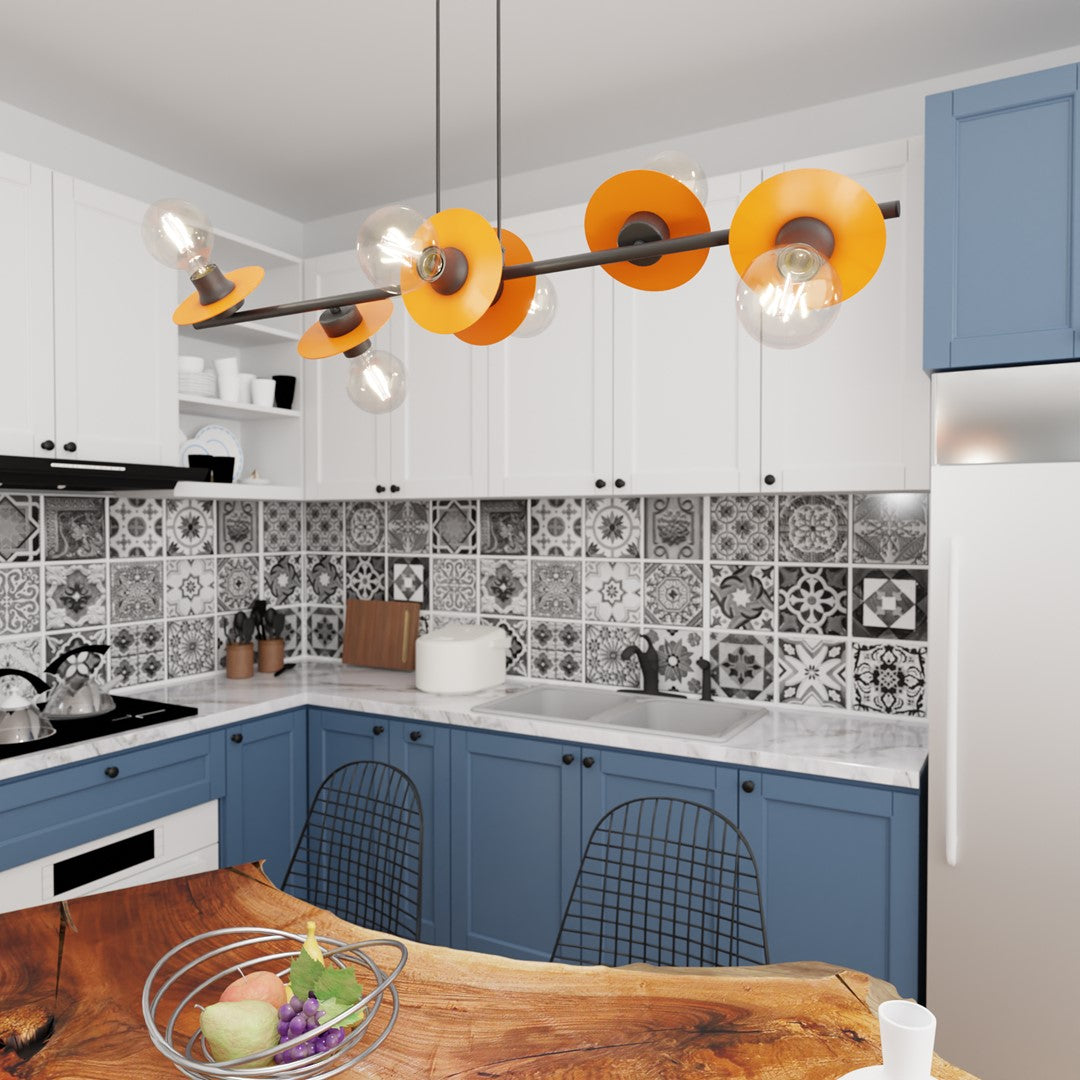 Loftlampe TOKEN 6 - Sort / Orange - Nordic Unique