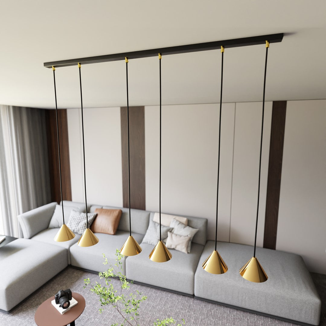 Loftlampe ELIT 6 - Sort / Guld - Nordic Unique