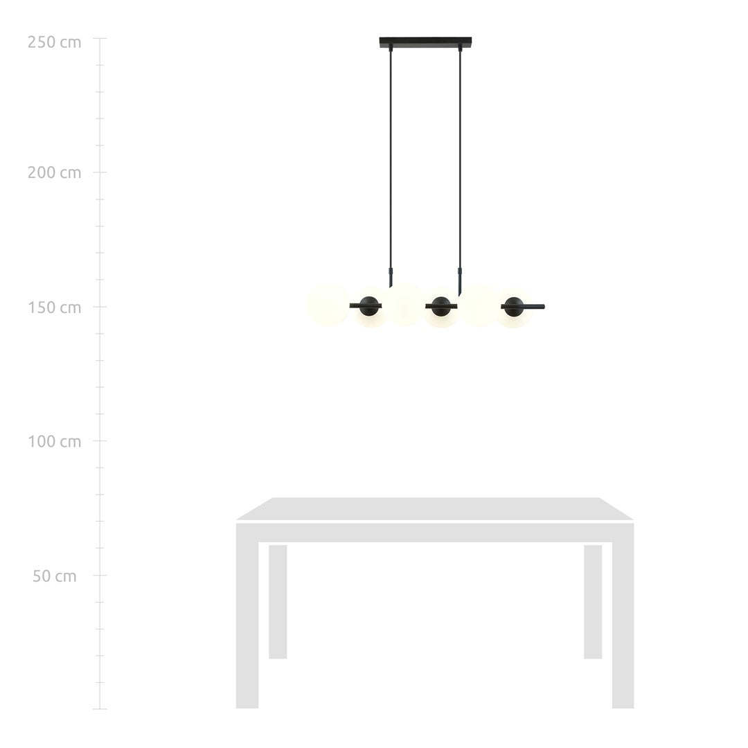 Loftlampe RORY 6 - Sort / Hvid - Nordic Unique