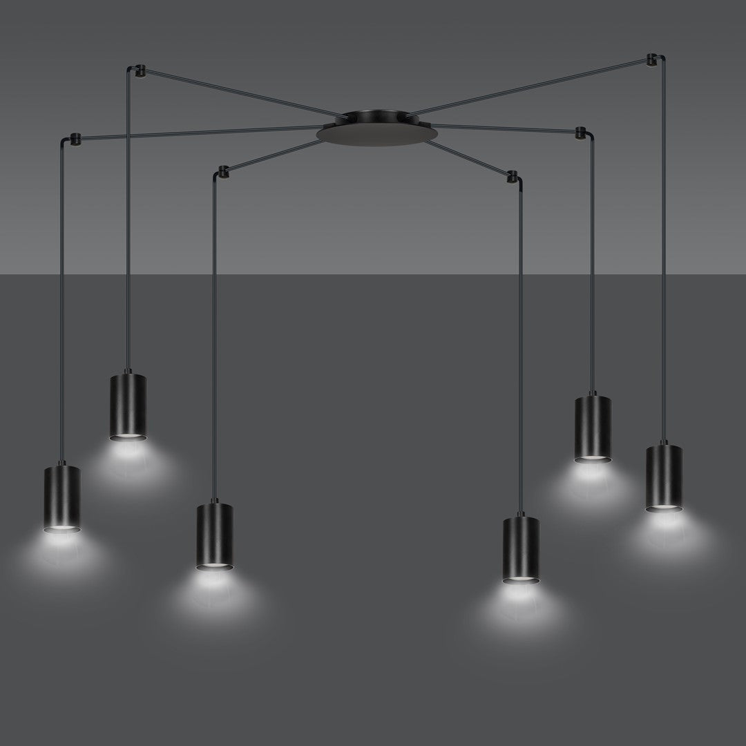 Loftlampe TRAKER 6 - Sort - Nordic Unique