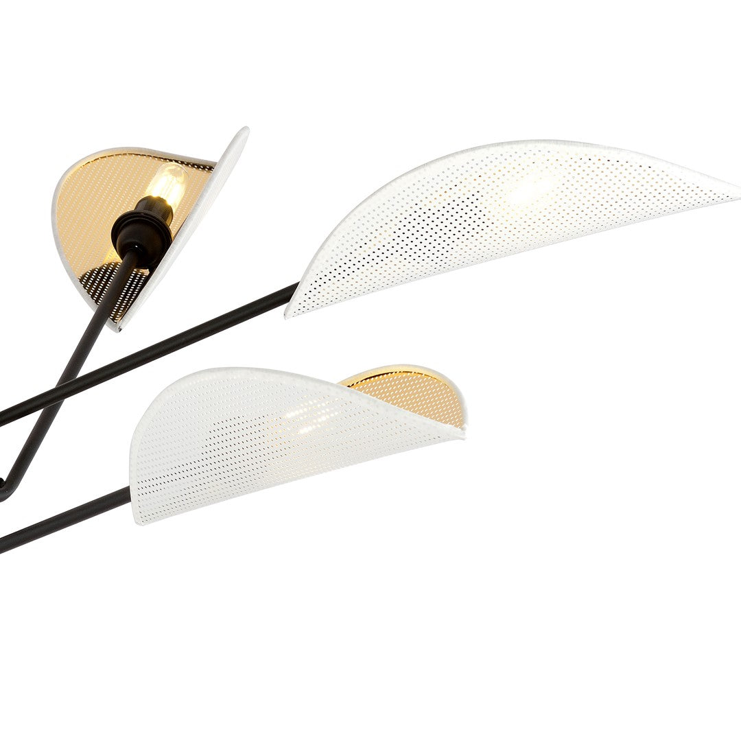 Loftlampe VENE 6 - Sort / Hvid / Guld - Nordic Unique