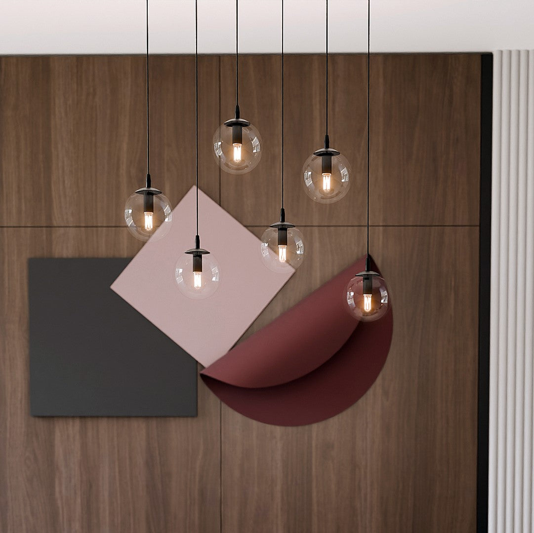 Loftlampe COSMO 6 Gennemsigtig - Sort - Nordic Unique