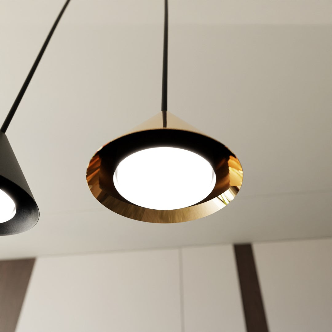 Loftlampe ELIT 6 - Sort / Guld - Nordic Unique