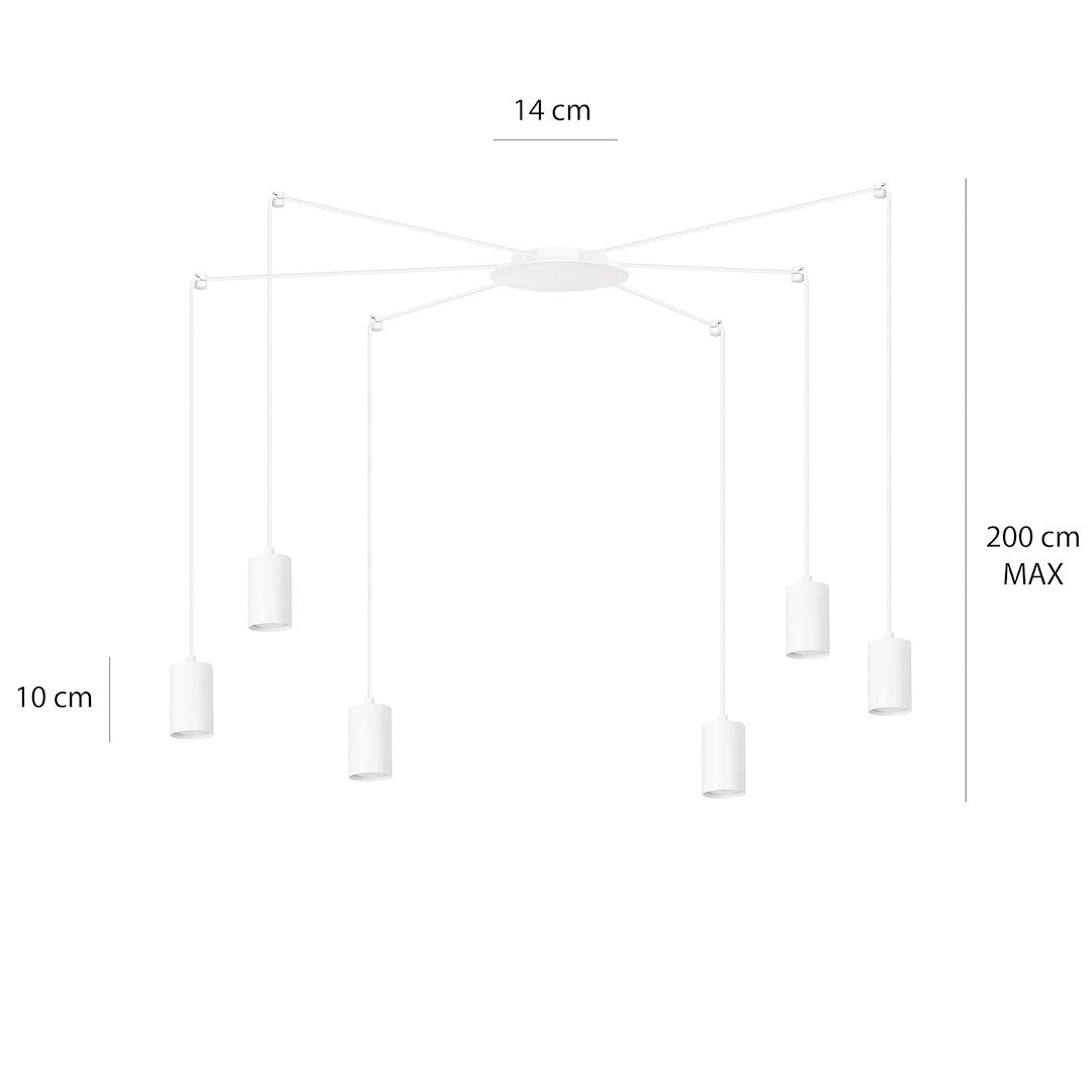 Loftlampe TRAKER 6 - Hvid - Nordic Unique