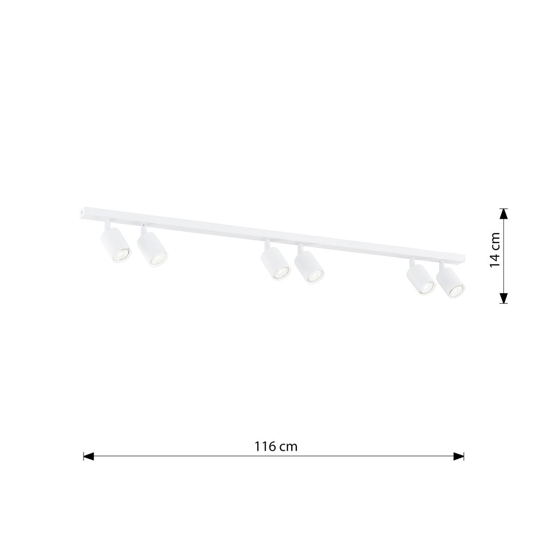 Loftlampe FLASH 6 - Hvid - Nordic Unique
