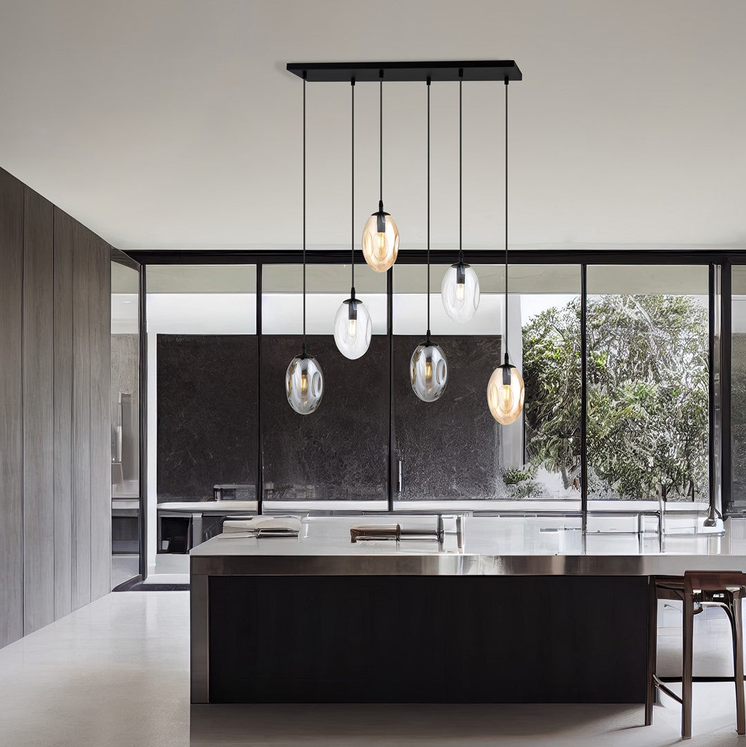 Loftlampe ASTRAL 6 - Sort / Rav / Grafit - Nordic Unique