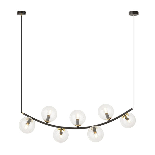 Loftlampe RITZ 7 Gennemsigtig - Sort / Guld - Nordic Unique