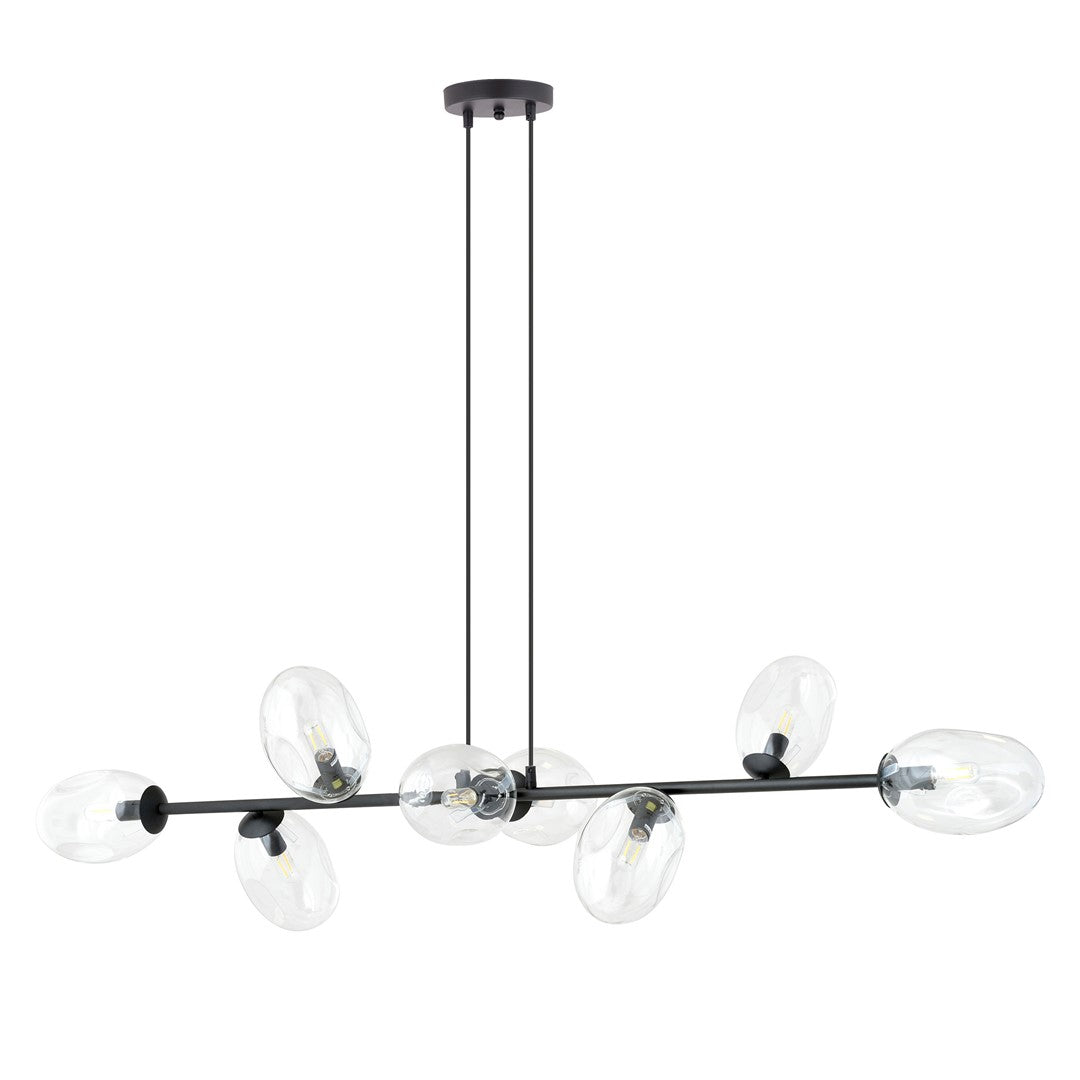 Loftlampe PANDORA 8 Gennemsigtig - Sort - Nordic Unique
