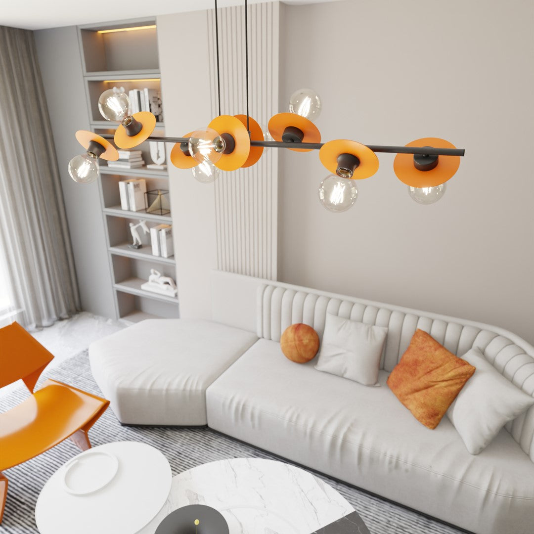 Loftlampe TOKEN 8 - Sort / Orange - Nordic Unique