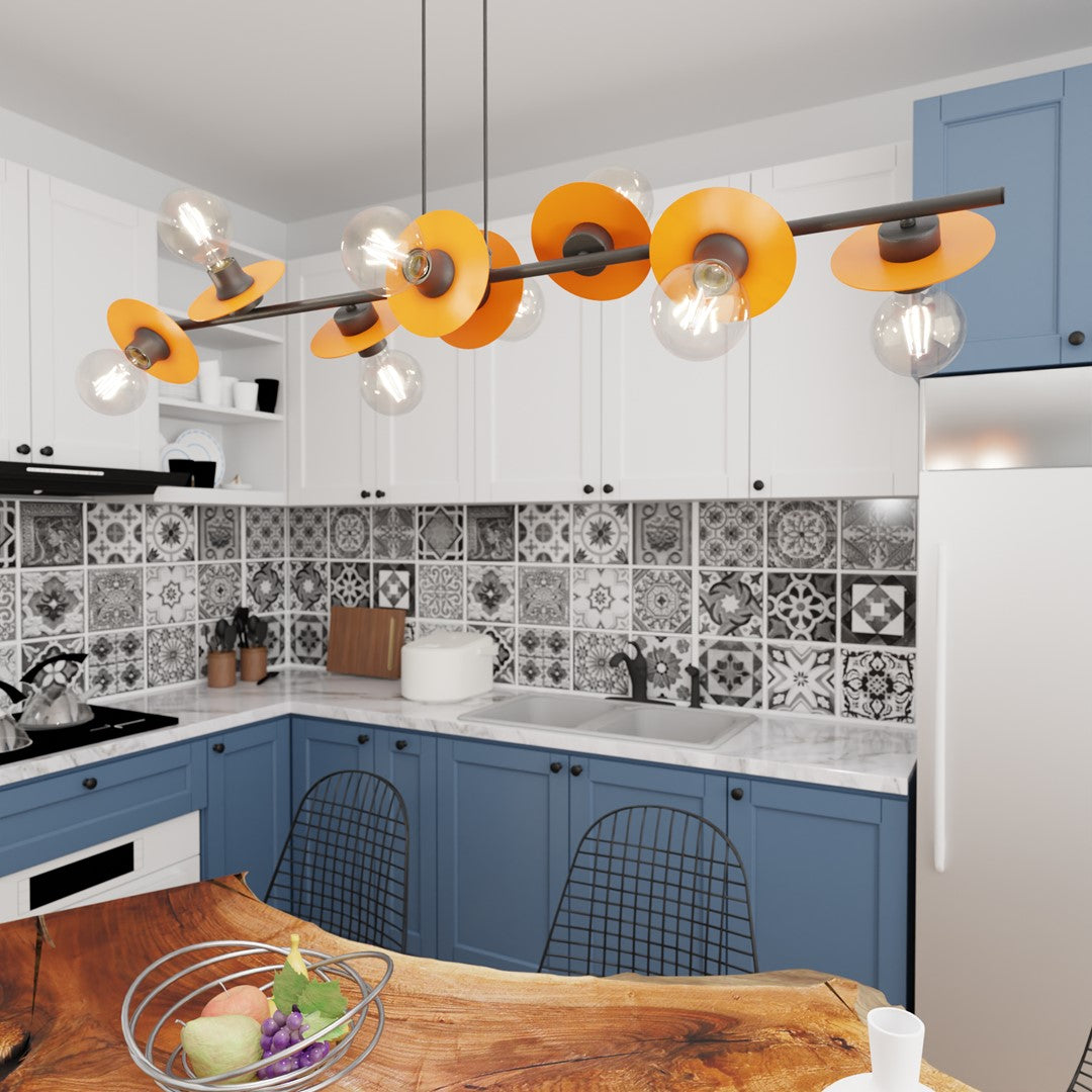 Loftlampe TOKEN 8 - Sort / Orange - Nordic Unique