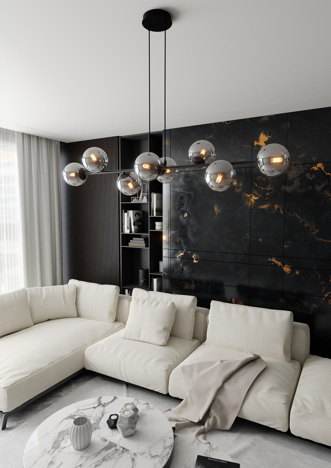 Loftlampe ROSSI 8 - Sort / Grafit - Nordic Unique