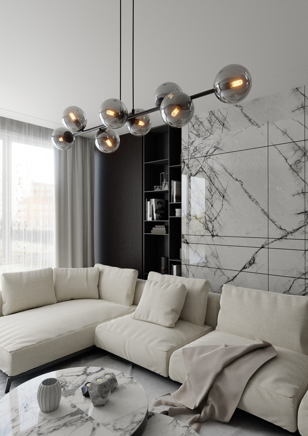 Loftlampe ROSSI 8 - Sort / Grafit - Nordic Unique