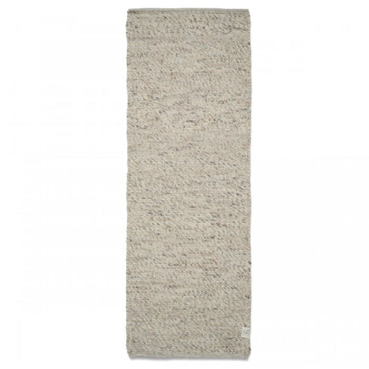 Løber Merino Tæppe 80x250cm - Naturlig Beige