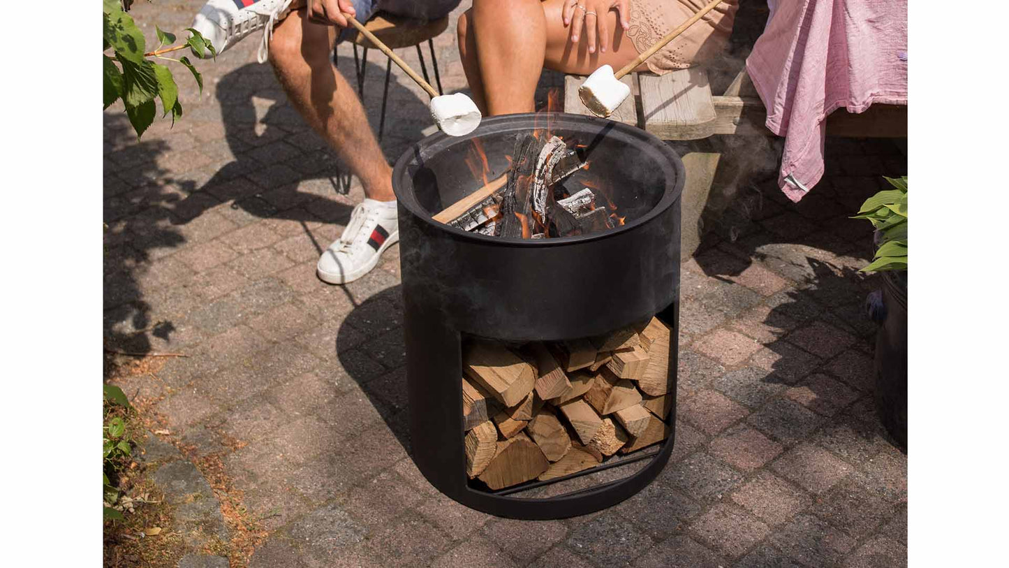 Milshire Bålfad med Grill og Brændereol – Sort - Nordic Unique