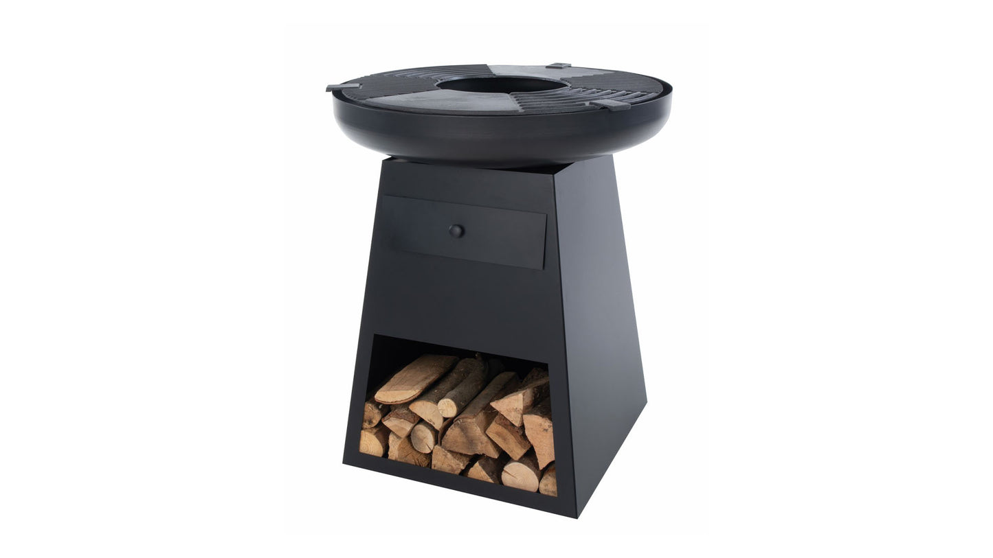 Havana BBQ Bålfad med Plancha Grill – Sort - Nordic Unique