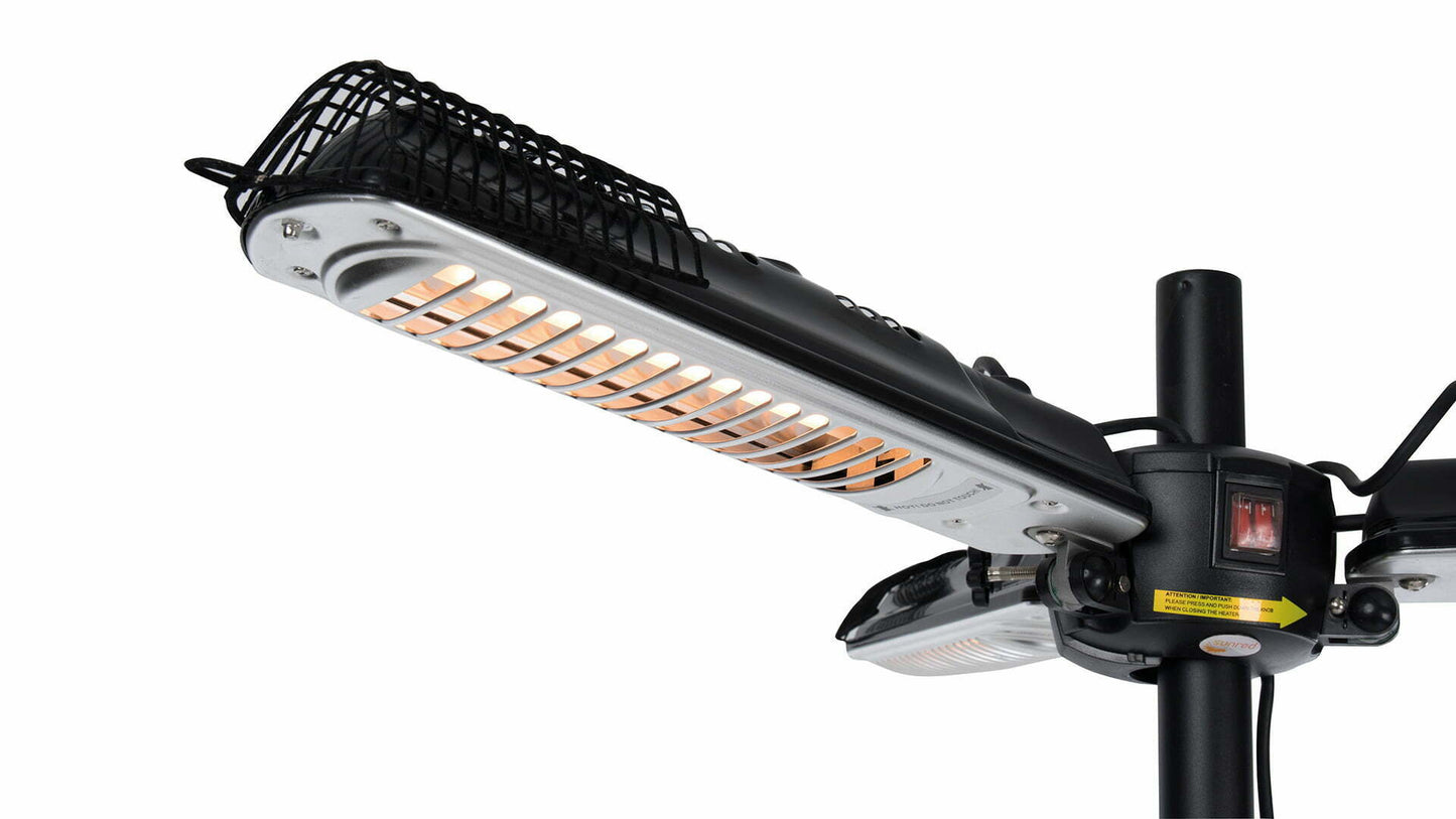 Bright Parasol Terrassevarmer – Sort (2000W) - Nordic Unique