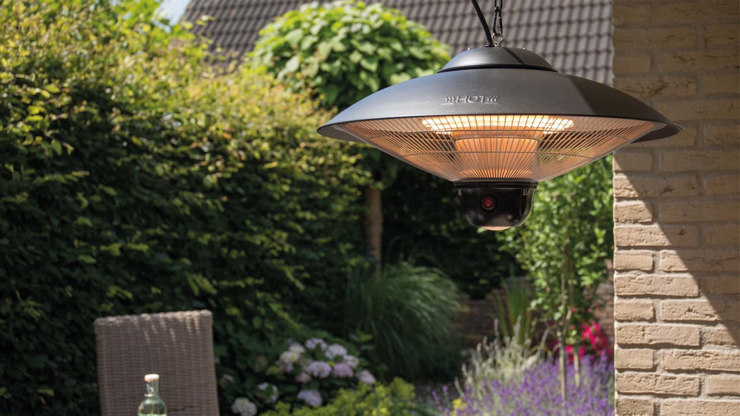 Sirius Bright Hængende Terrassevarmer – Sort (2100W) - Nordic Unique