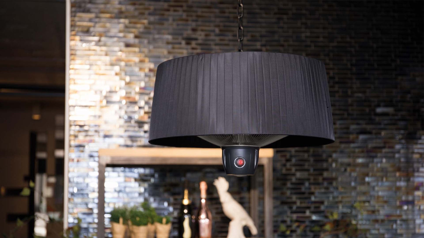 Compact Artix Bright Hængende Terrassevarmer – Sort (1500W) - Nordic Unique