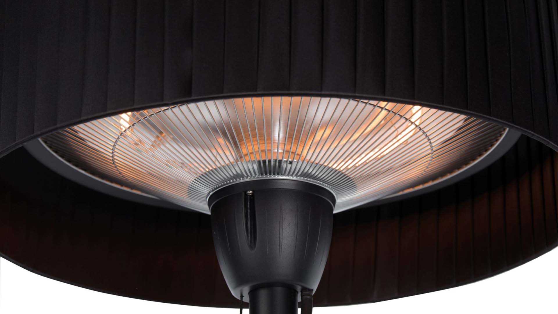 Artix Bright Fritstående Terrassevarmer – Sort (1500W) - Nordic Unique