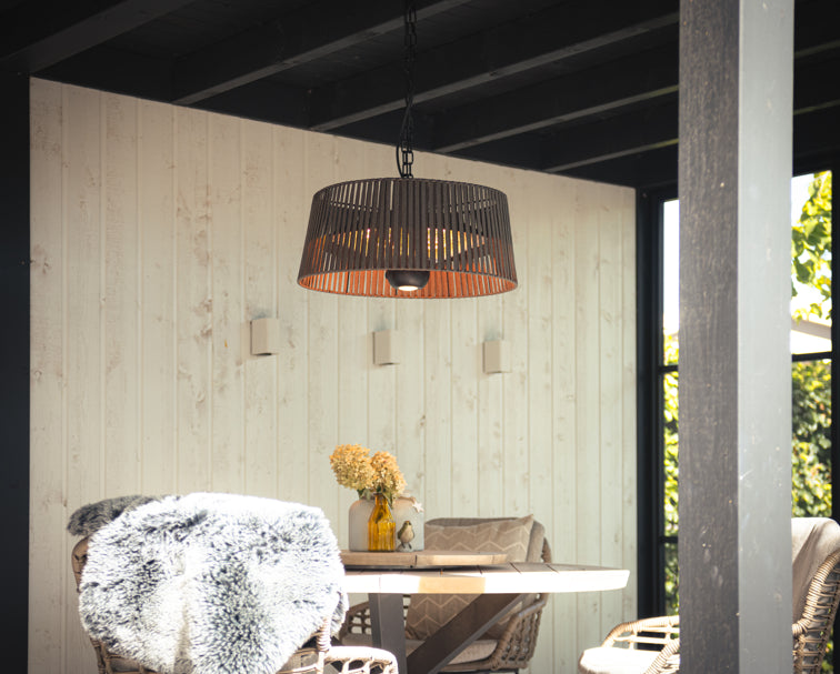 Artix Corda Bright Hængende Terrassevarmer – Brun (1800W) - Nordic Unique