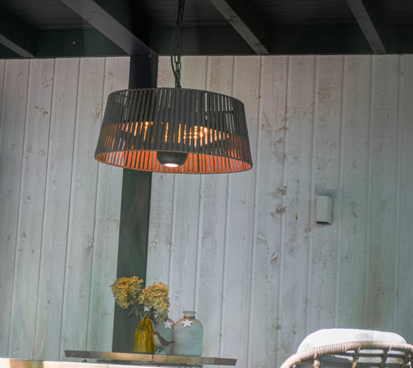 Artix Corda Bright Hængende Terrassevarmer – Brun (1800W) - Nordic Unique
