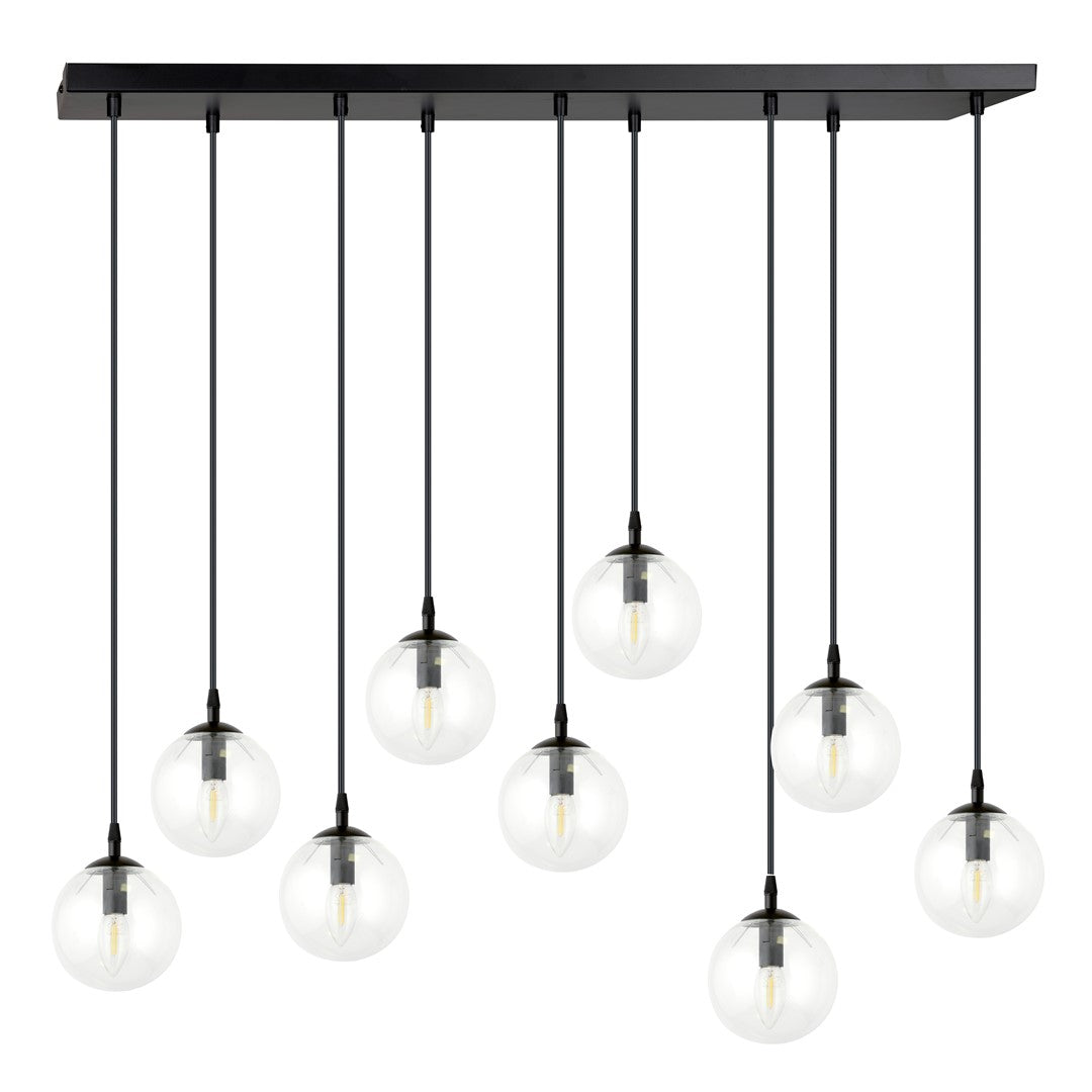 Loftlampe COSMO 9 Gennemsigtig - Sort - Nordic Unique
