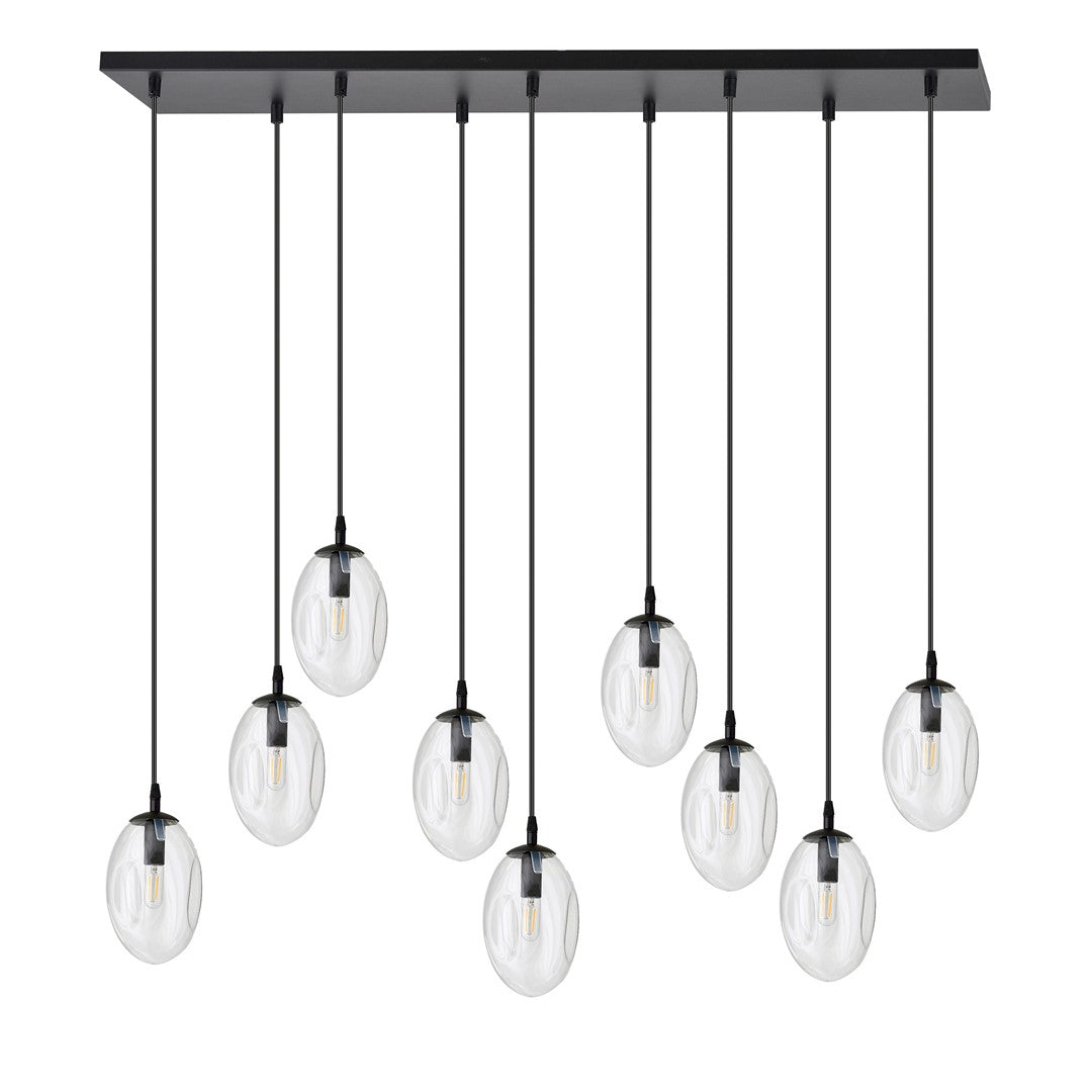 Loftlampe ASTRAL 9 - Gennemsigtig / Sort - Nordic Unique