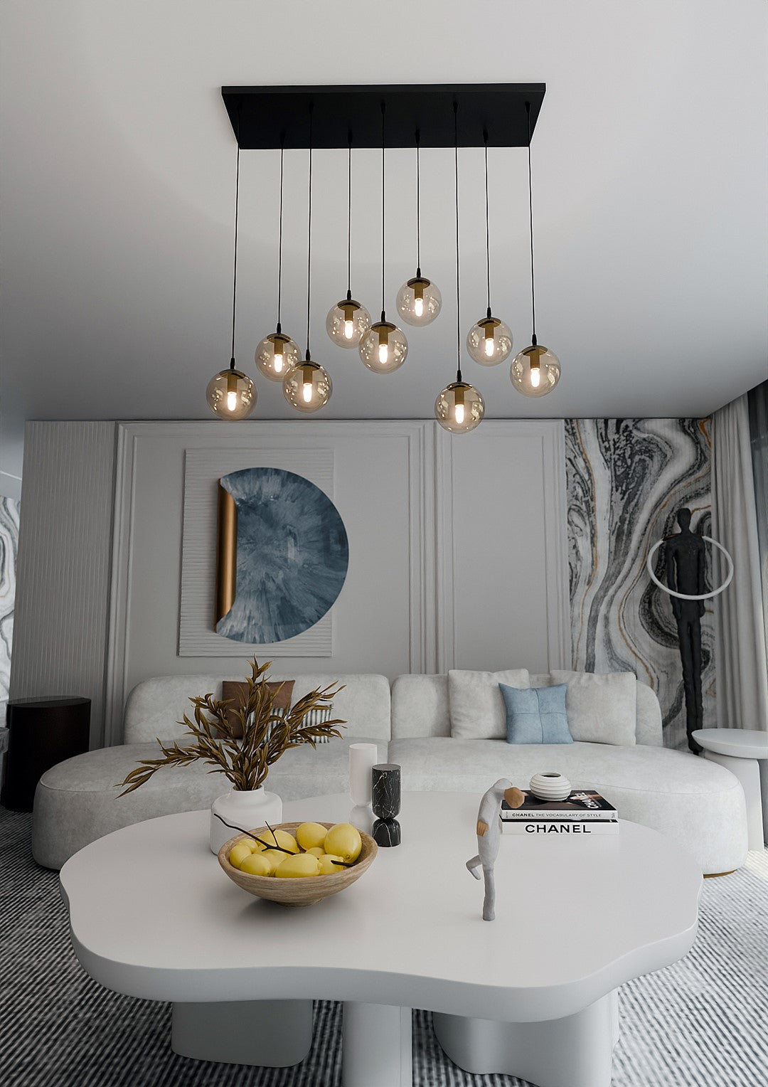 Loftlampe COSMO 9 - Sort / Rav - Nordic Unique