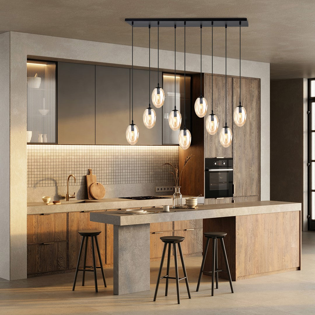 Loftlampe ASTRAL 9 Sort / Rav - Nordic Unique