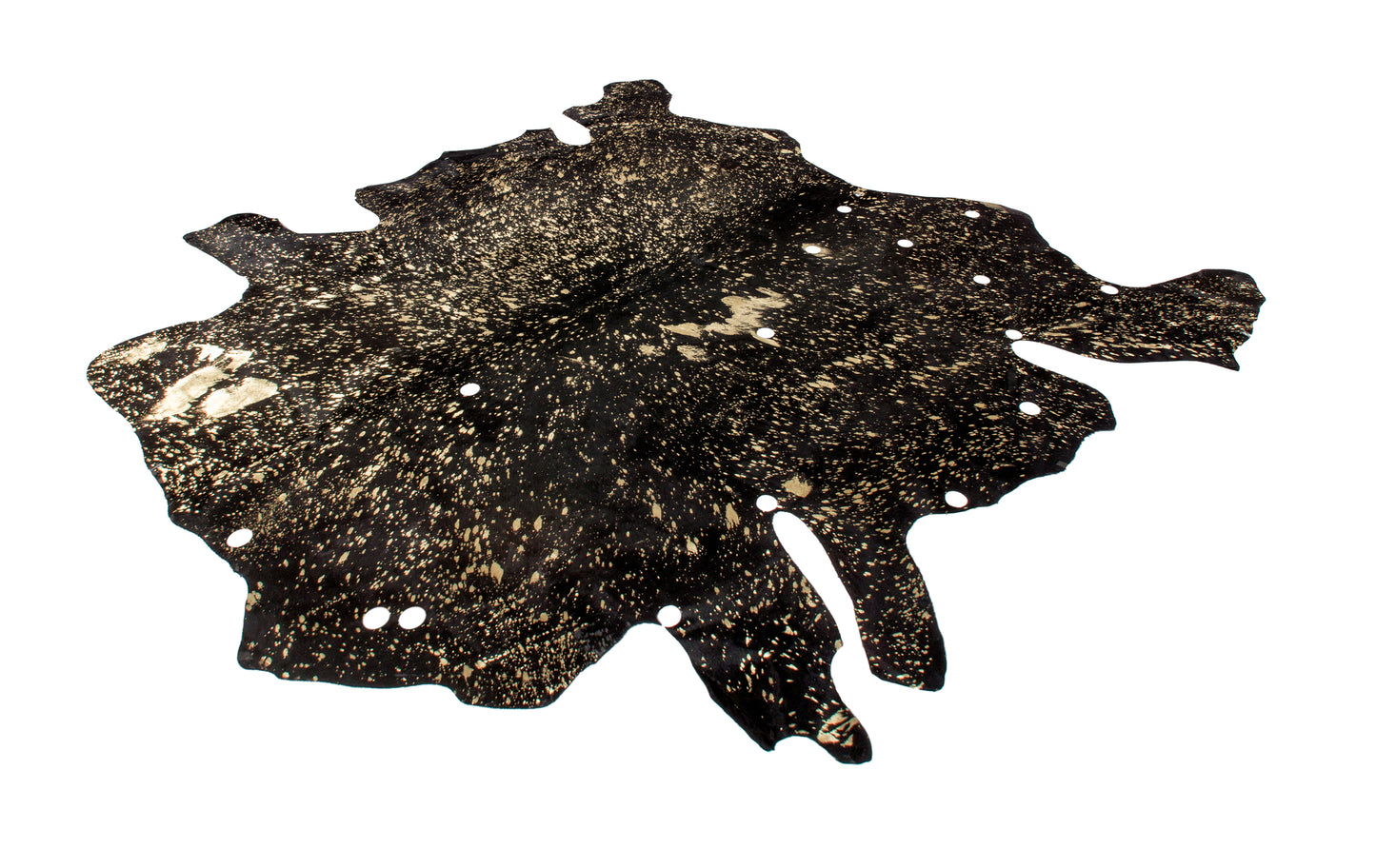 Læderteppe Glam 100 1,35-1,65 m2 – Sort / Guld - Nordic Unique
