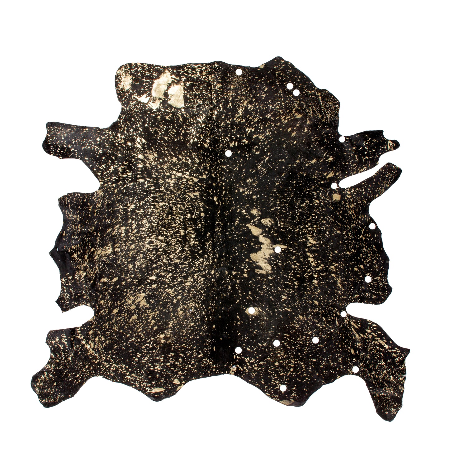 Læderteppe Glam 100 1,35-1,65 m2 – Sort / Guld - Nordic Unique