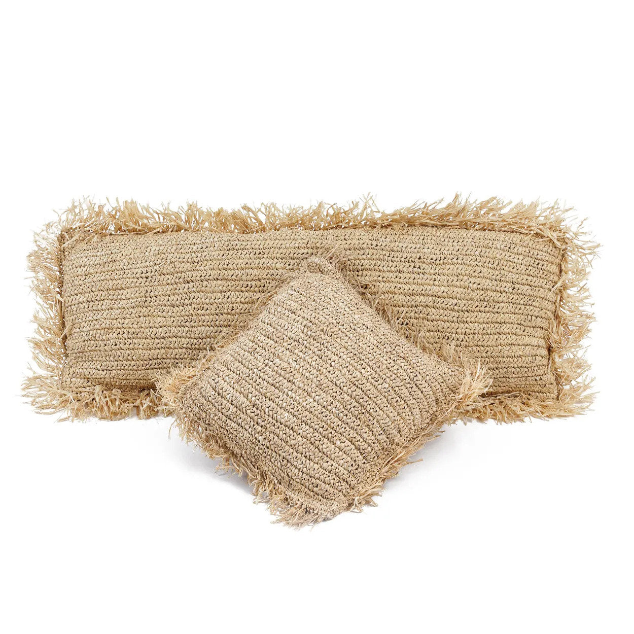 Raffia Pudebetræk Rektangulær - Naturlig - 35x100cm